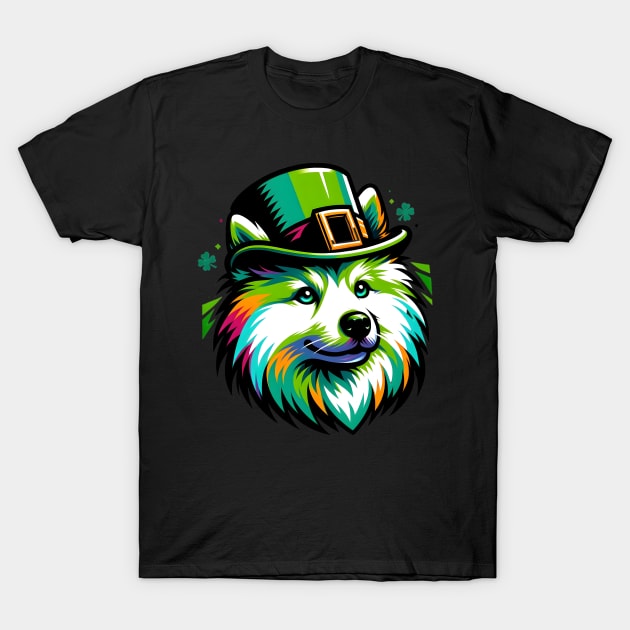 Japanese Spitz Celebrates Saint Patrick's Day T-Shirt by ArtRUs